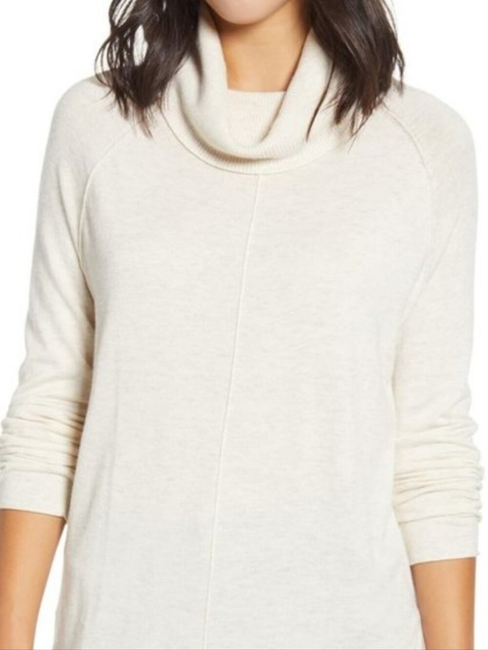 Caslon Light Cream Cowl Neck Sweater